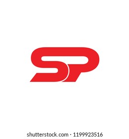 letters sp linked logo vector