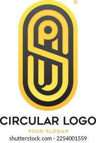 Letters SP Maze Circular Name Initials Logo Template monogram
