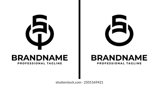 Letters SQ and SO Monogram Logo, suitable for any business with SQ, QS, SO, or OS initials