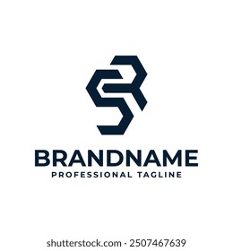 Letters SR Hexagon Logo, suitable for any business with RS or SR initials