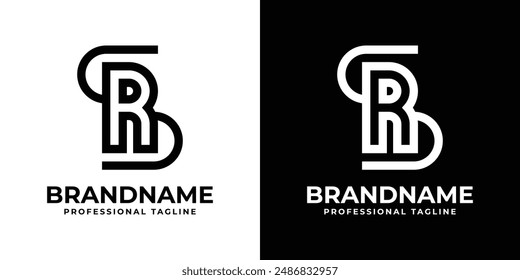 Letters SR Monogram Logo, suitable for any business with SR or RS initials