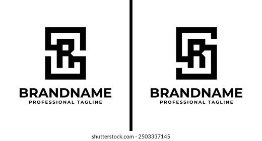 Letters SR Monogram Logo, suitable for any business with RS or SR initials