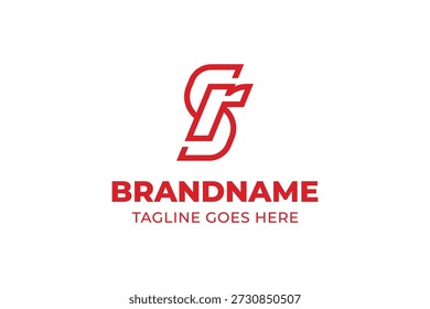 Buchstaben SR RS Monogram Line Logo, geeignet für jede Marke mit RS- oder SR-Initialen