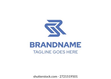 Logotipo del monograma de las letras RS, conveniente para cualquier negocio con las iniciales de RS o de SR