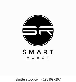 the letters SR. vector logo monogram alphabet design circle