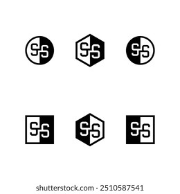 Letras SS Logo positivo y negativo, adecuado para cualquier negocio