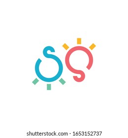 Logotipo de las letras SS Smart Idea