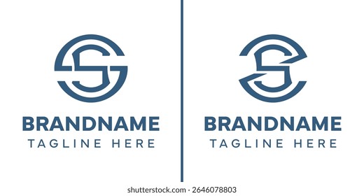 Letters SS and ZS Monogram Logo, suitable for any business with SS S ZS SZ initials