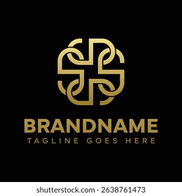Letters SSSS Ornament Logo, symbolizing elegance, harmony, and creativity