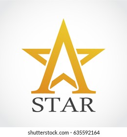 A letters star logo