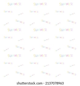 Letters summer wallpaper background seamless pattern.