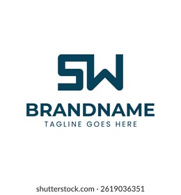 Buchstaben SW Monogram Logo, geeignet für jede Marke mit WS oder SW Initialen