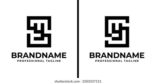 Buchstaben SY Monogram Logo, geeignet für jedes Geschäft mit YS oder SY Initialen