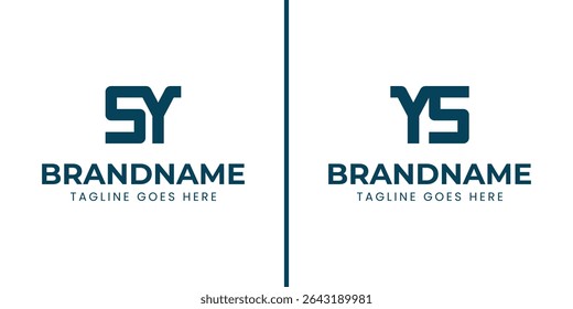Letters SY and YS Monogram Logo Set, suitable for any brand with YS or SY initials