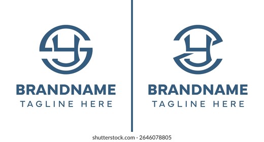 Letters SY and ZY Monogram Logo, suitable for any business with SY YS ZY YZ initials