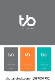 Letters T & B Joint logo, emblem or icon with business card vector template.
