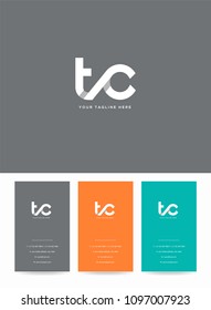Letters T & C Joint logo, emblem or icon with business card vector template.
