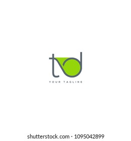 Letters T & D joint logo icon vector template.
