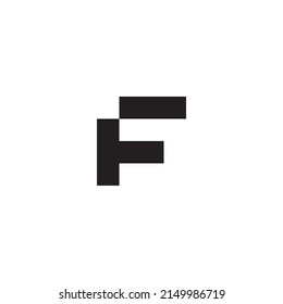 
einfaches Symbol-Logo der Buchstaben T und F