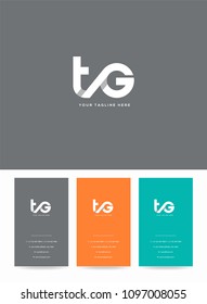 Letters T & G Joint logo, emblem or icon with business card vector template.
