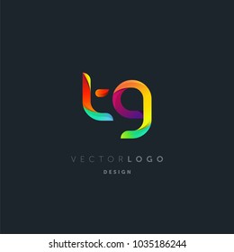 Letters T G, T & G logo, multi colour letters icon vector template.
