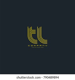 Letters T & T joint logo icon. Stroke letter vector element.