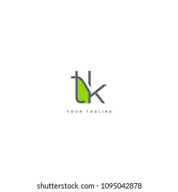 Letters T & K joint logo icon vector template.
