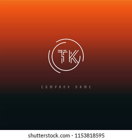 Letters T K Joint logo icon vector template.