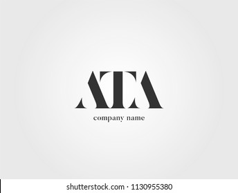 Letters A T A logo icon vector template.