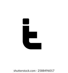 Letters IT or T monogram template logo initial for clothing, apparel, brand