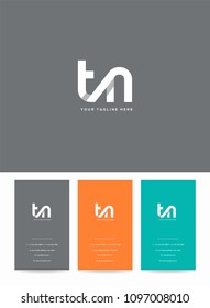 Letters T & N Joint logo, emblem or icon with business card vector template.
