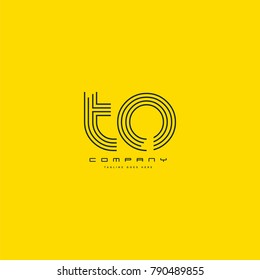 Letters T & O joint logo icon. Stroke letter vector element.