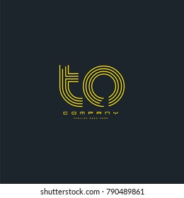 Letters T & O joint logo icon. Stroke letter vector element.