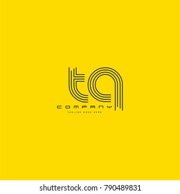 Letters T & Q joint logo icon. Stroke letter vector element.