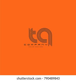 Letters T & Q joint logo icon. Stroke letter vector element.