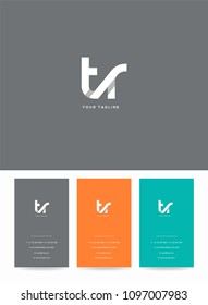 Letters T & R Joint logo, emblem or icon with business card vector template.
