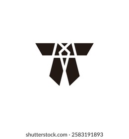 letters t simple geometric clothing abstract logo vector 