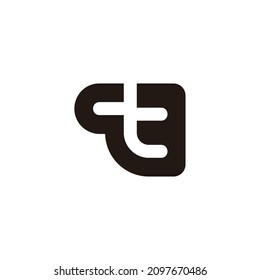 letters t simple geometric simple logo vector