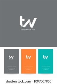 Letters T & V Joint logo, emblem or icon with business card vector template.

