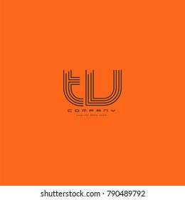 Letters T & V joint logo icon. Stroke letter vector element.