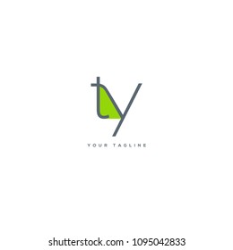 Letters T & Y joint logo icon vector template.
