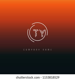 Letters T Y Joint logo icon vector template.