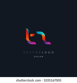 Letters T Z, T & Z logo, multi colour letters icon vector template.
