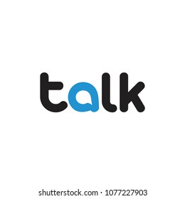 letters talk with bubble speak design logo vector
