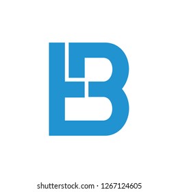 letters tb simple geometric line logo vector