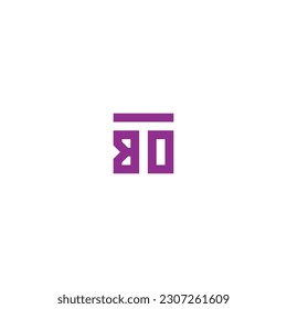 Letras Logotipo cuadrado BOT TBO Simple Mínimo Moderno