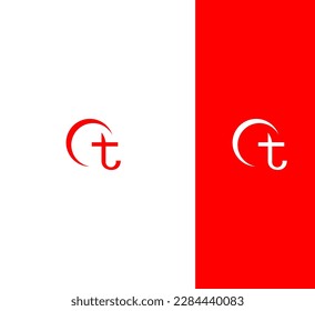Letters TC, CT, OT, TO logo with a minimalist design. Letters with elegant, simple and two letters design.
