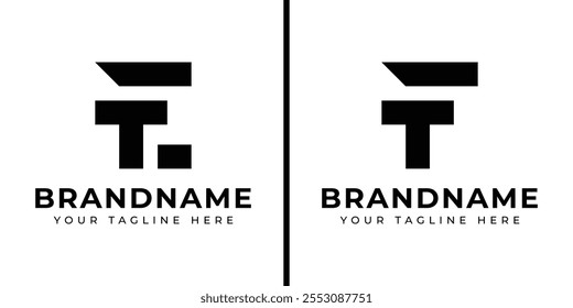 Letters TE and TF Monogram Logo Set, suitable for any business with TE ET TJ or TF initials