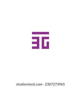 Letras Logo de TEG EGT Square Minimal Simple Moderno
