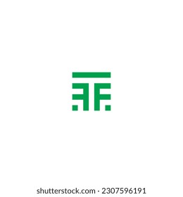 Letters TFF FFT Square Logo Minimal Simple Modern